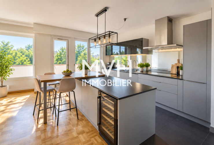 Appartement meublé 6ème étage au calme avec piscine